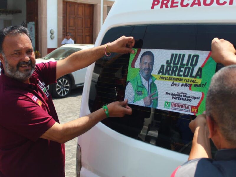 Transportistas de Pátzcuaro apoyan a Julio Arreola para la alcaldía