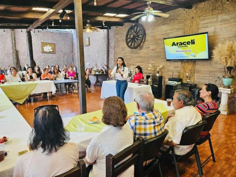En Uruapan la decisión está tomada, nuestro triunfo por el rescate de México ¡será un hecho!: Araceli Saucedo