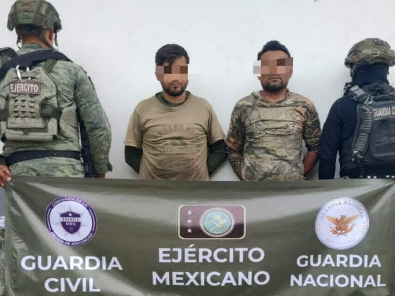Guardia Civil y Ejército dan detencion a 2 colombianos en Buenavista