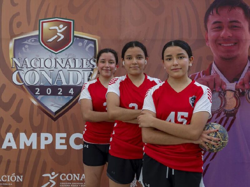 Trillizas impulsan equipo de handball de Chihuahua en Nacionales Conade 2024