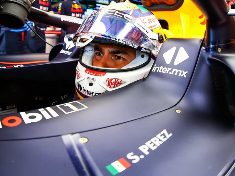 Checo Pérez choca en el GP de Hungría