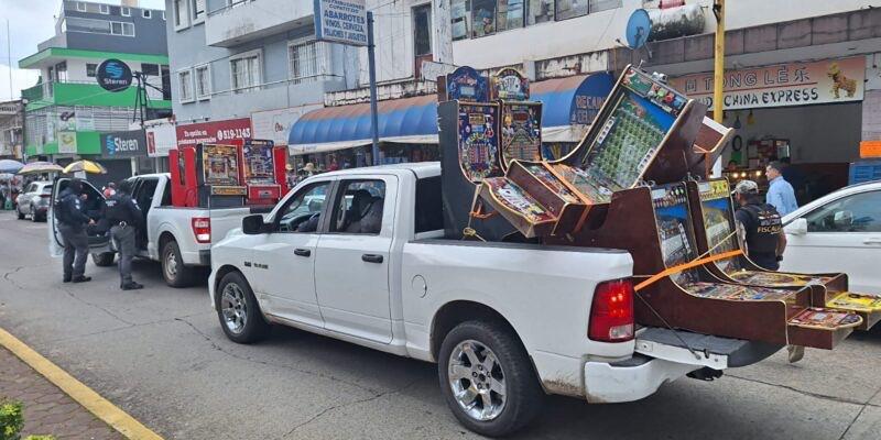 decomiso de máquinas tragamonedas uruapan