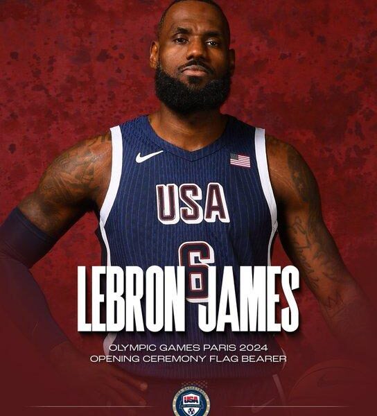 Lebron James será abanderado de EU para Juegos Olímpicos París 2024