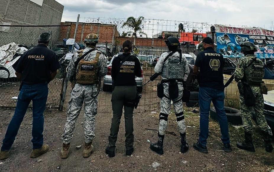 tras cateo en negocio de autopartes logran detención en Michoacán