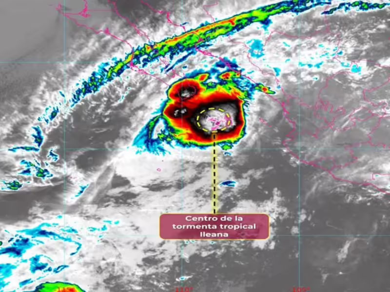 Tormenta Ileana llega con lluvias de muy fuertes a intensas a México