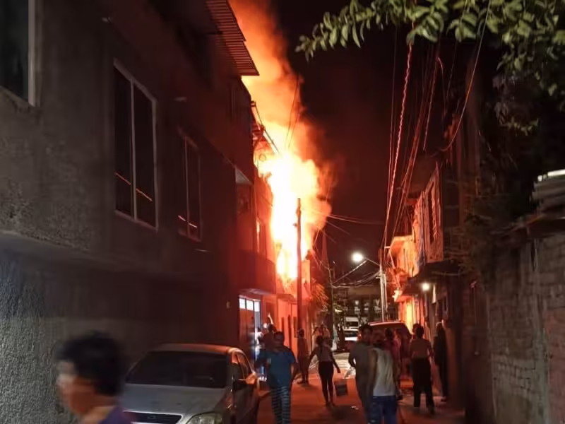 incendio colonia Wenceslao Victoria en Morelia