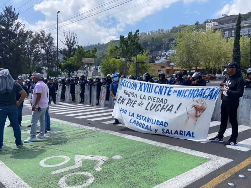 marcha CNTE Morelia viernes 17 octubre