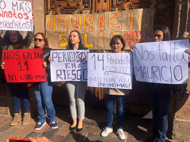 Periodistas se manifiestan; exigen justicia por asesinato de Mauricio Cruz Solís