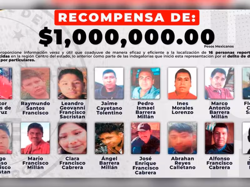 Fiscalía de Guerrero ofrece recompensa para localizar a 16 comerciantes desaparecidos
