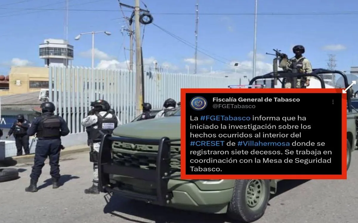 Tabasco: 7 muertos en un penal tras motín y riña entre bandas rivales