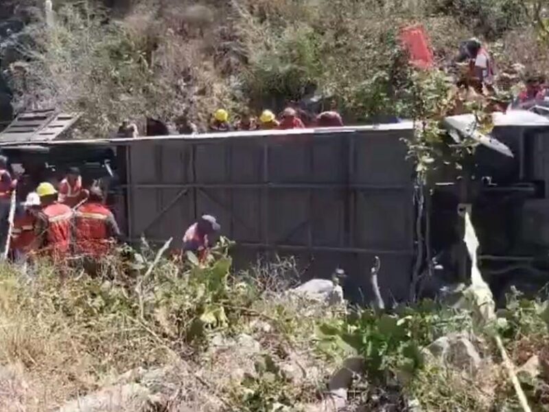 Accidente autobús Oaxaca: habrían asistido a mitin de Sheinbaum