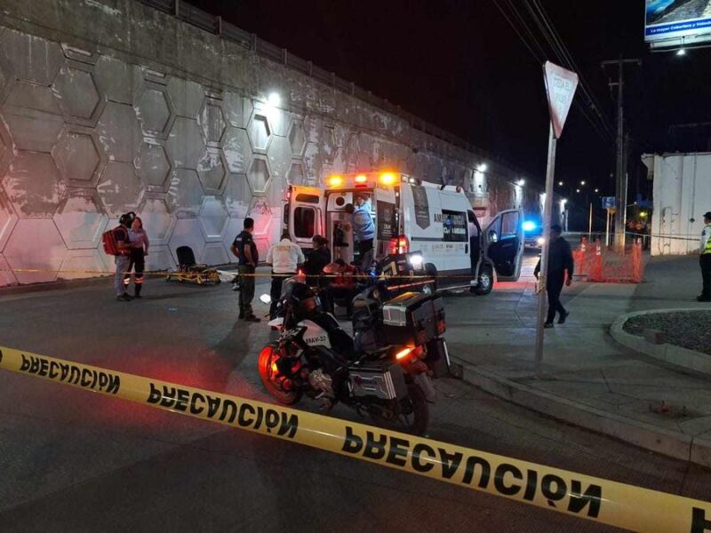 Accidente en motocicleta en Uruapan