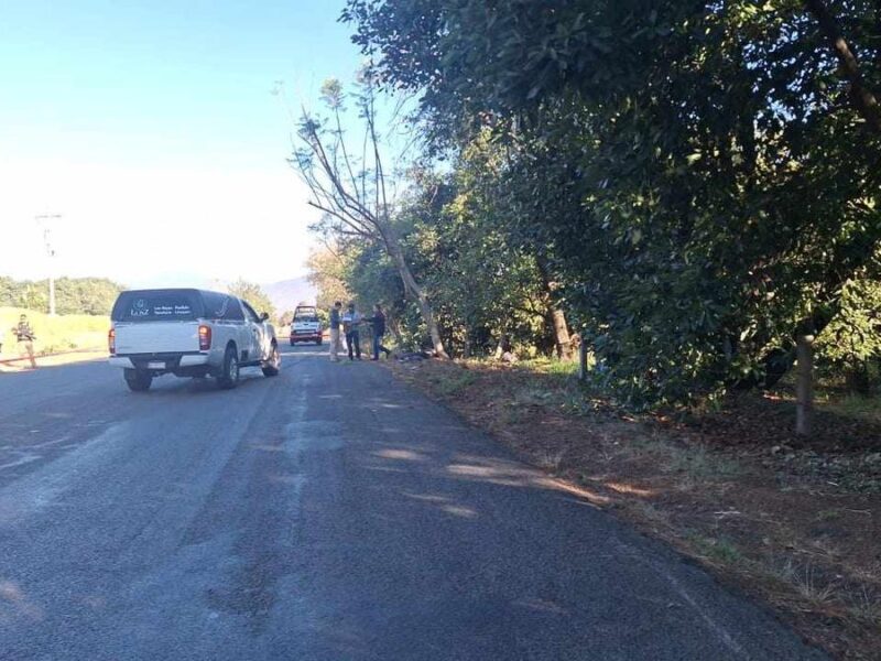 Adolescente muere tras derrapar su motocicleta en accidente en la carretera Uruapan – Peribán