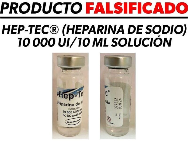 Alerta sobre falsificación del producto Hep-Tec: SSM