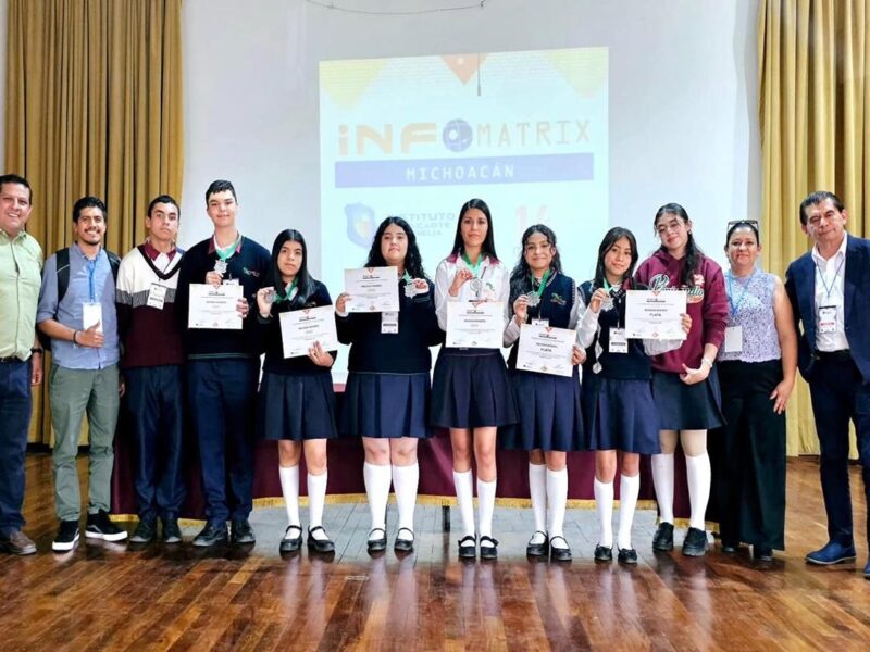 Alumnos de Cecytem triunfa en feria de ciencias Infomatrix Michoacán 2025