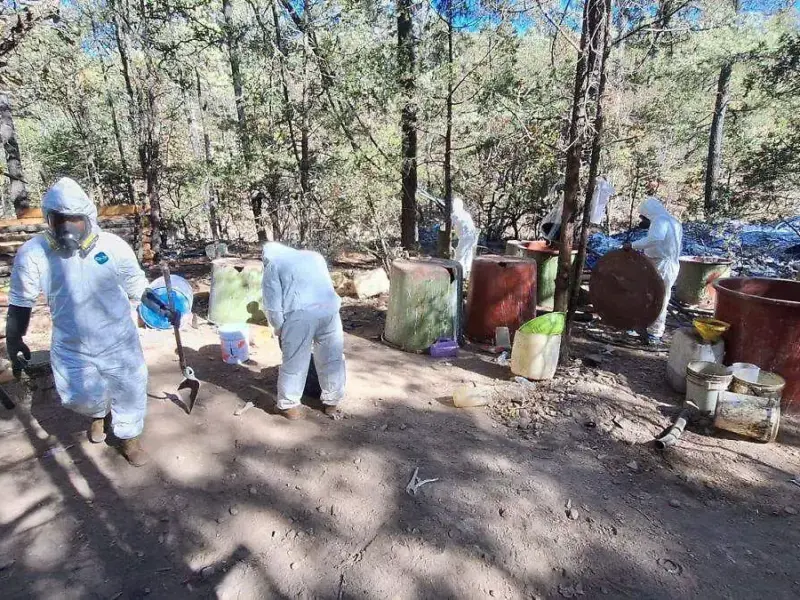 Aseguran mega narcolaboratorio en Zacatecas