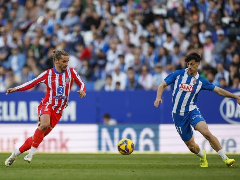 Atlético de Madrid tropieza ante el Espanyol y se aleja del título