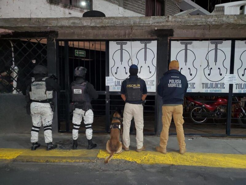 En bares de Morelia, FGE aseguró 750 dosis de sustancias
