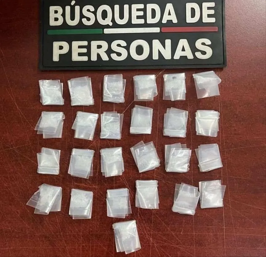 En Morelia, SSP da detención a hombre con 25 dosis de metanfetamina