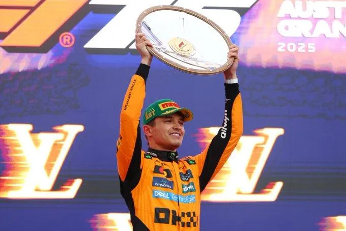 Lando Norris, gana el Gran Premio de Australia en la Temporada 2025 de la Fórmula 1