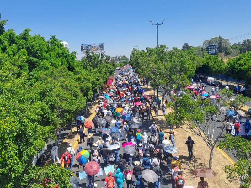 Magisterio de Michoacán se moviliza en Morelia contra reforma al ISSSTE y el Usicamm