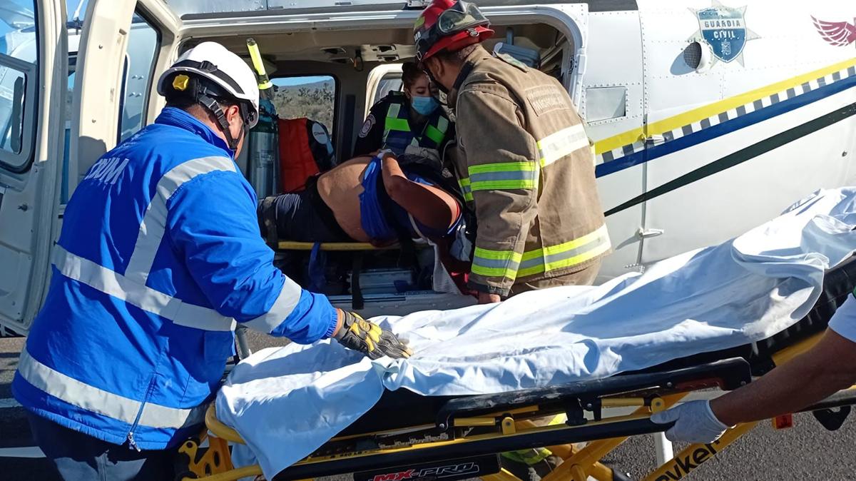Por aire y tierra, SSM trasladó a 8 lesionados por accidente en la Morelia-Pátzcuaro