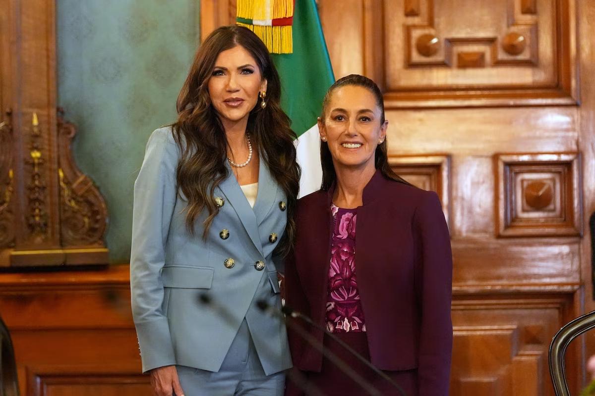 Sheinbaum y secretaria de Seguridad de EEUU hablan tras reunión en Palacio Nacional: “Provechosa reunión”