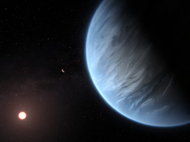 Representación del hallazgo de exoplaneta k2-18b