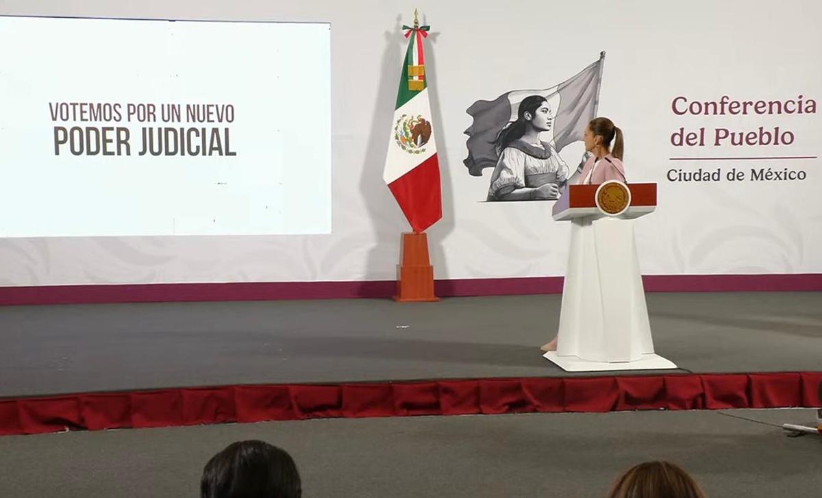 Aplaude Presidenta Sheinbaum aval del TEPJF para promocionar elección judicial