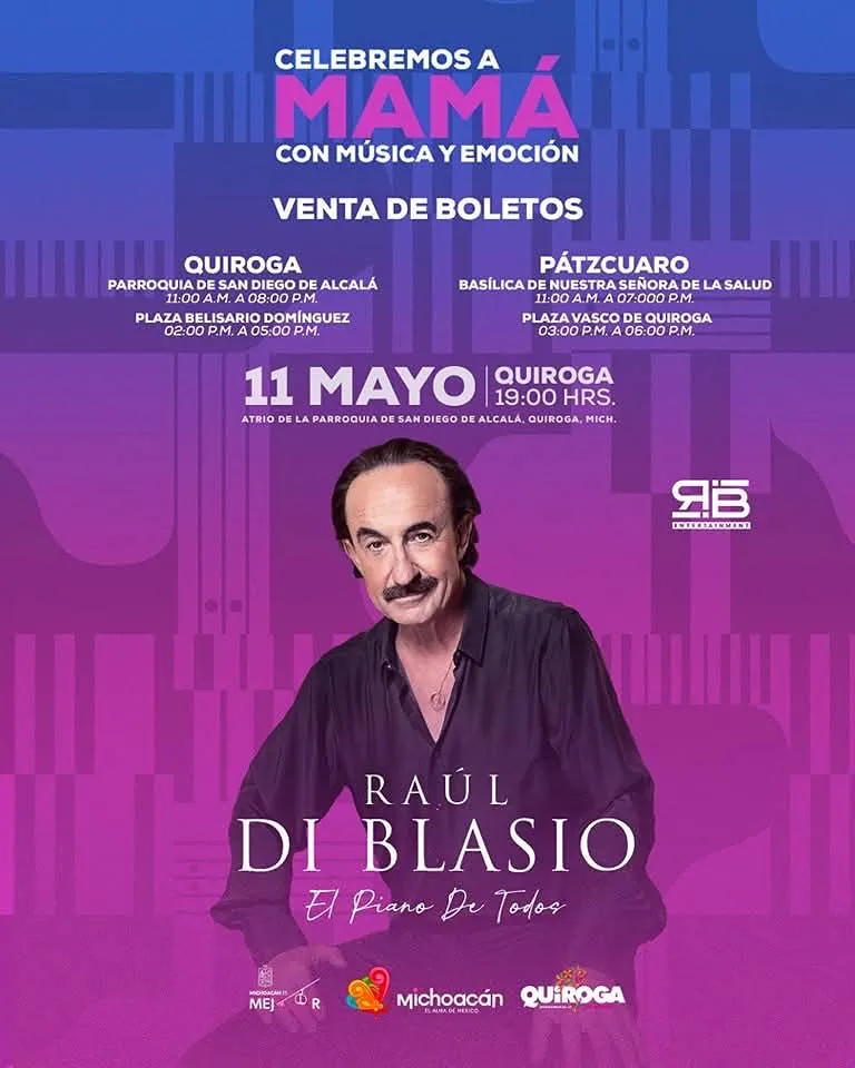 Concierto Raúl Di Blasio en Quiroga: Celebra a mamá