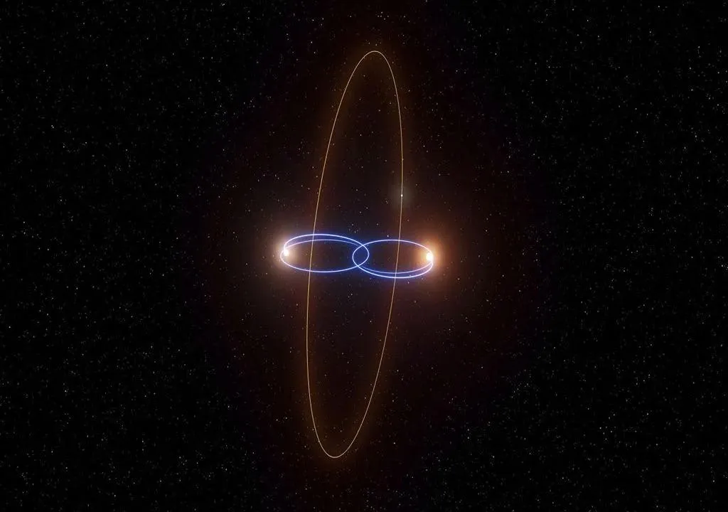 Descubren un exoplaneta en órbita polar alrededor de enanas marrones 1