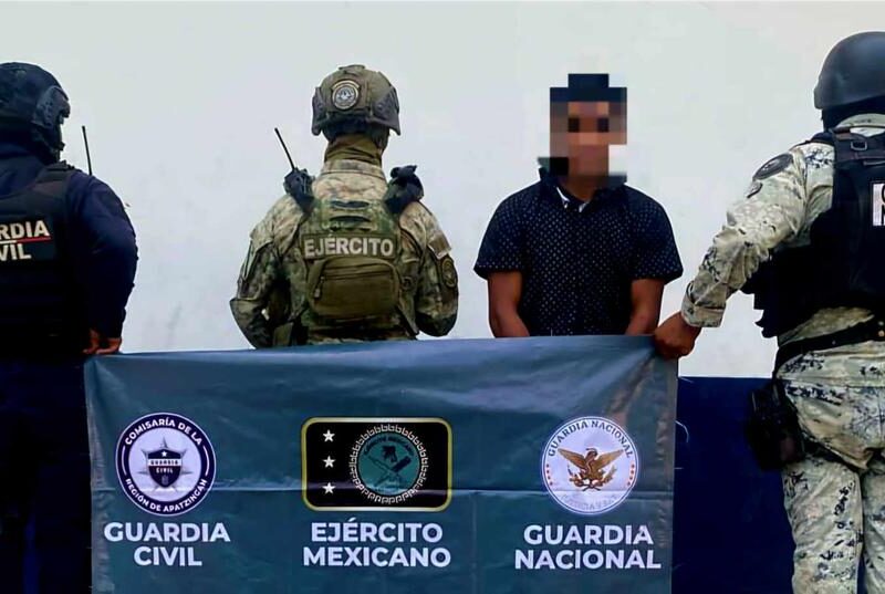 Hombre armado es detenido tras operativo en Parácuaro