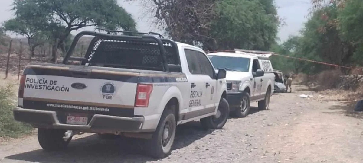 Localizan 2 cadáveres calcinados dentro de camioneta quemada en Cuitzeo