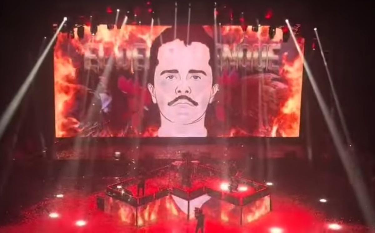Los Alegres del Barranco’ ahora proyectan imágenes de "El Mencho" en concierto de Uruapan
