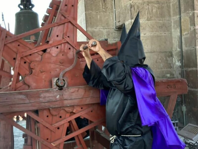 Matraca monumental de Morelia sustituirá campanadas en días santos de Semana Santa