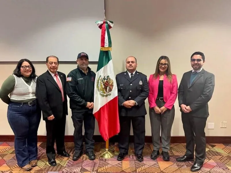 Mónica Valdez Pulido visita instituciones en Nebraska y agradece apoyo para bomberos de Zacapu