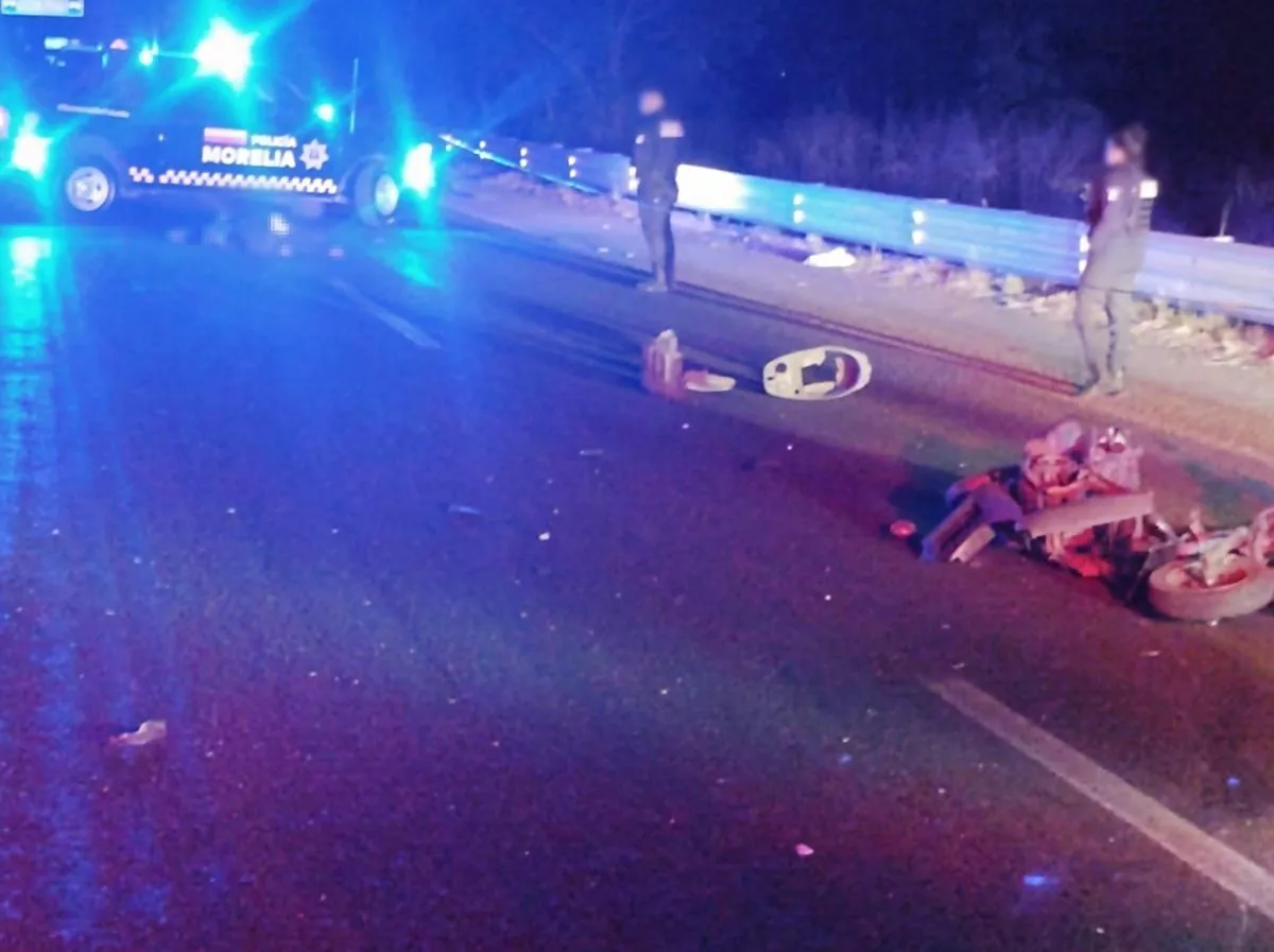 Motociclista muere en accidente en la Morelia-Quiroga