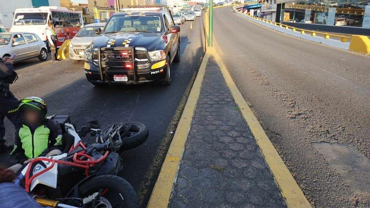 Motociclista sufre accidente sobre la Avenida Madero Poniente de Morelia