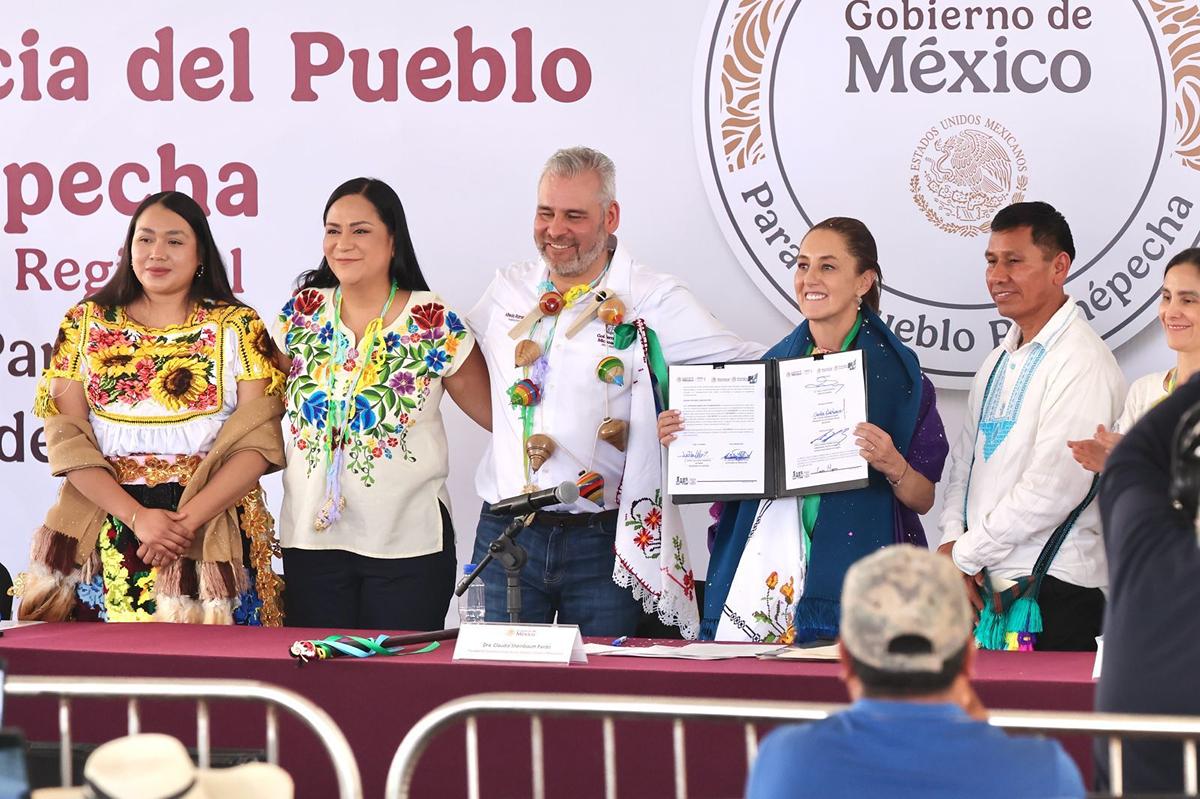 Plan de Justicia Purépecha Sheinbaum honra su palabra desde la Meseta Purépecha