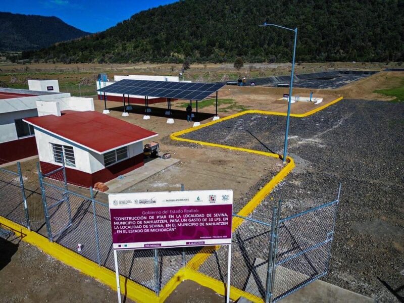 Rehabilitación de planta tratadora de aguas residuales de Sevina con un 90 % de avance