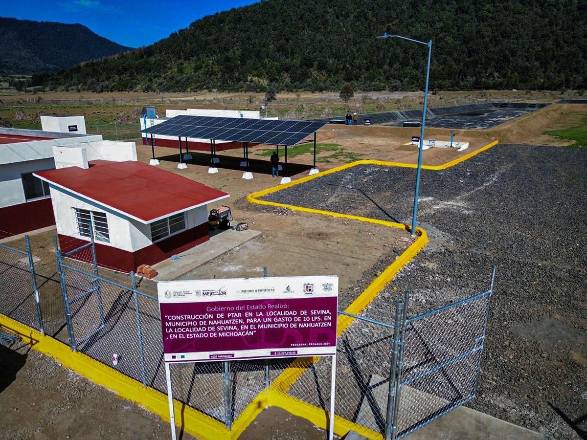 Rehabilitación de planta tratadora de aguas residuales de Sevina con un 90 % de avance