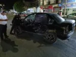 Se registra aparatoso choque vehicular en la zona Centro de Nueva Italia