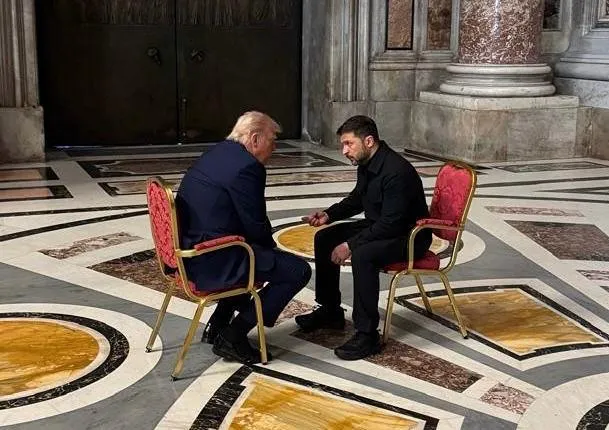 Reunión Trump y Zelenski previo al funeral del papa Francisco