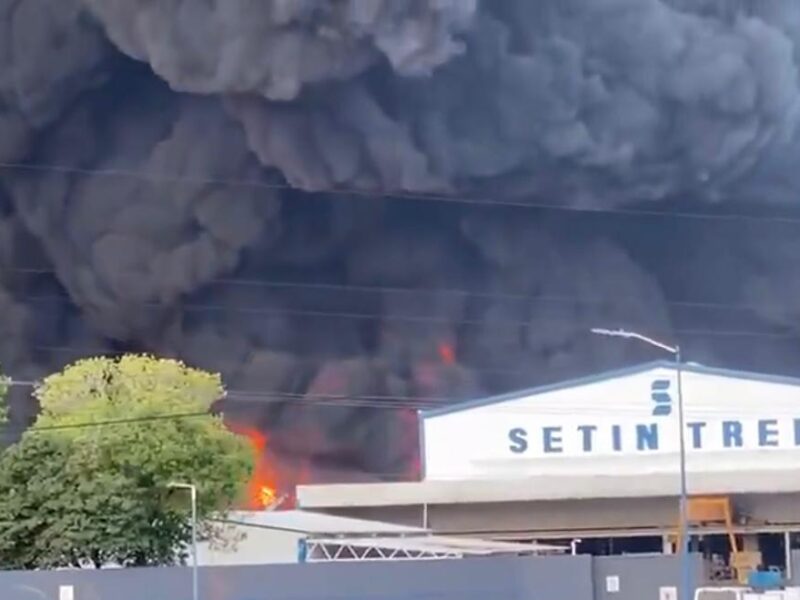 Se registra fuerte incendio cerca de una gasera en Villahermosa, Tabasco