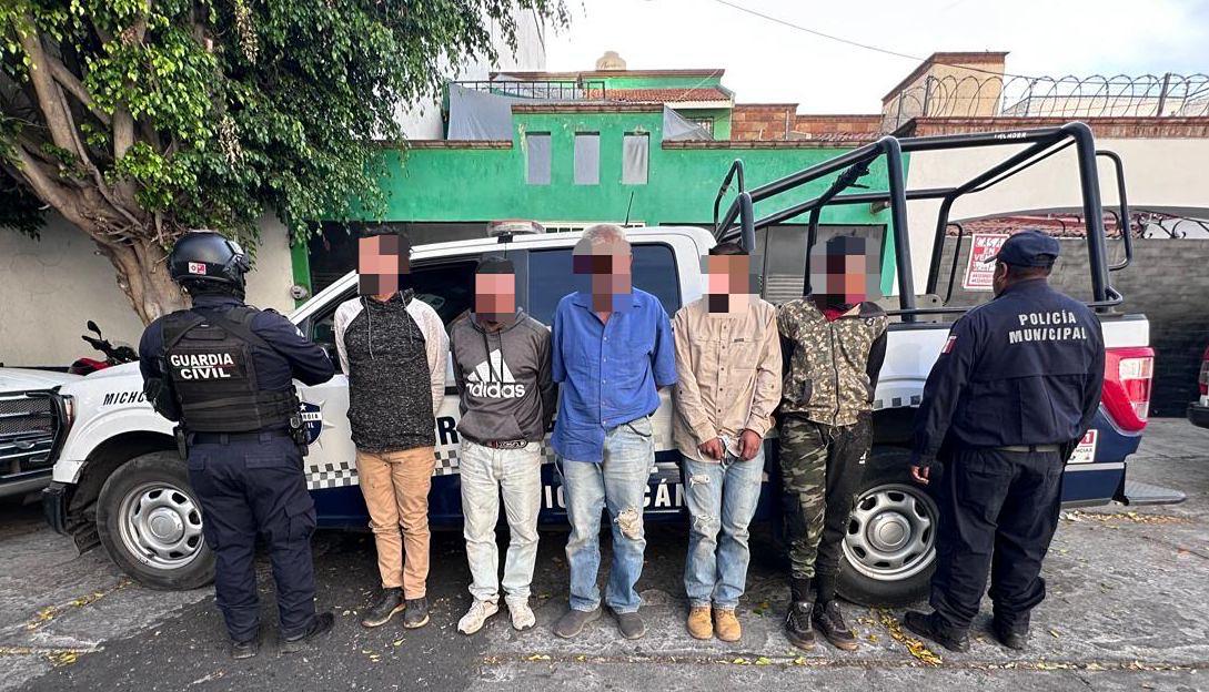 Son detenidos 5 hombres en posesión de armas de fuego en Morelos