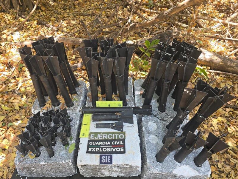 SSP y Defensa desactivan 68 explosivos e inhiben cinco drones en Apatzingán