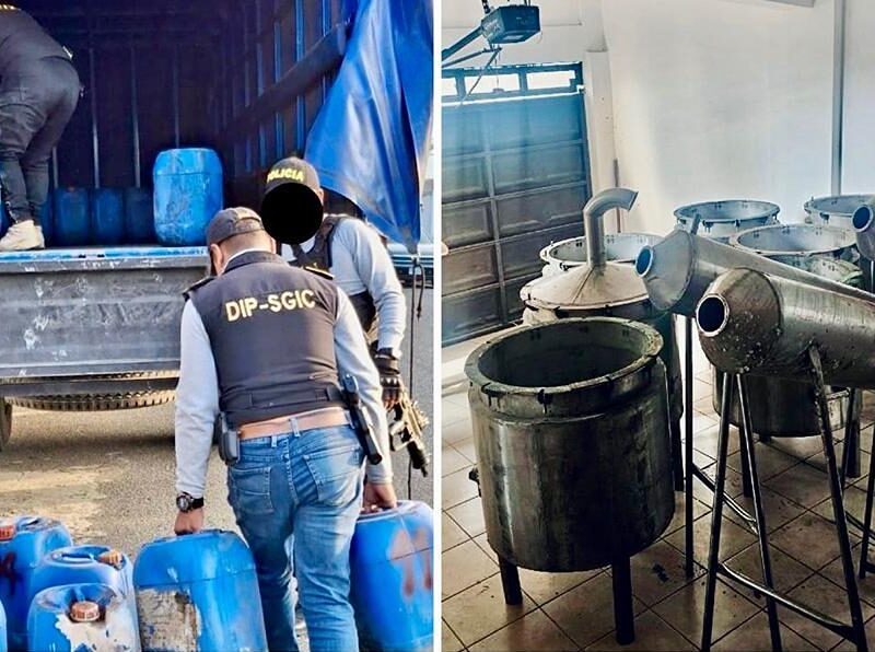 Aprehenden a mexicano en Guatemala durante operativo contra un laboratorio para fabricar drogas
