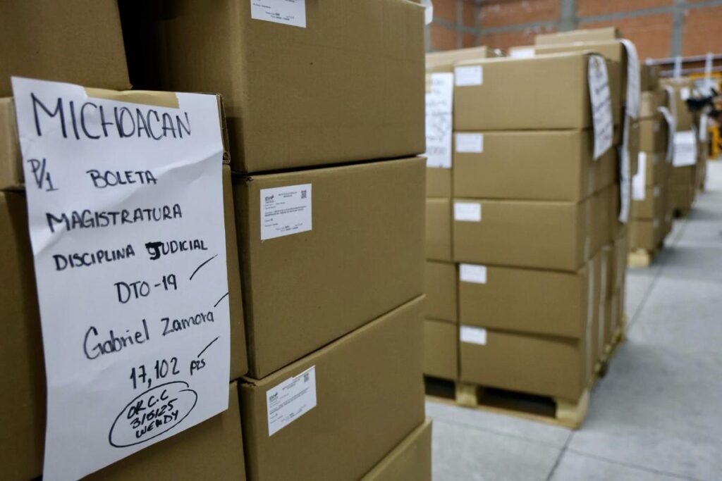 Arribaron 18.9 millones de boletas para la elección del Poder Judicial de Michoacán 2