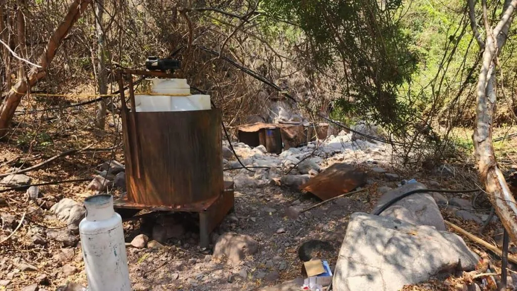 Asegura SSP otro laboratorio de drogas en La Huacana