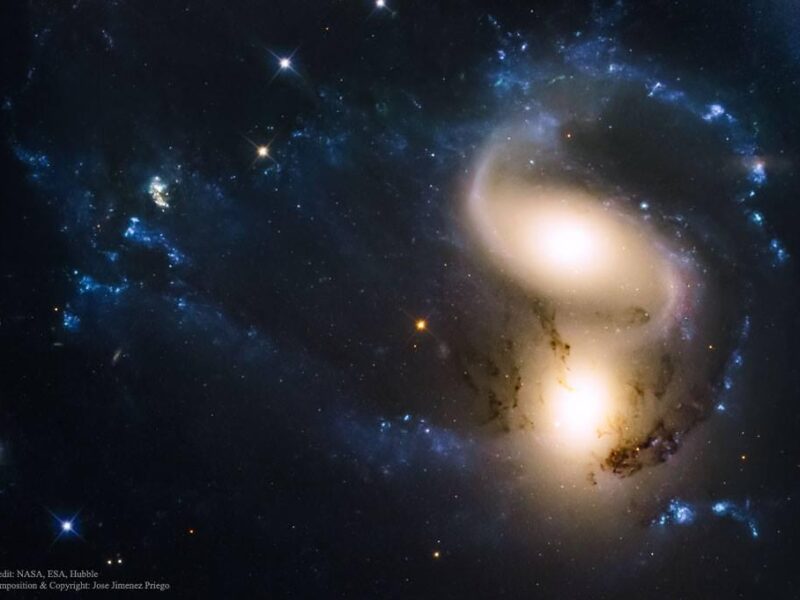 Astrónomos captan colisión de galaxias en un combate estelar
